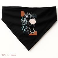 Line Art Face Abstract Art One Line Minimal USA-Made Doggie Bandana thumb 0
