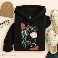 Line Art Face Abstract Art One Line Minimal Hoodie thumb 4