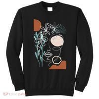 Line Art Face Abstract Art One Line Minimal Sweatshirt thumb 0