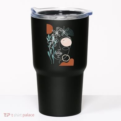 Line Art Face Abstract Art One Line Minimal Tumbler