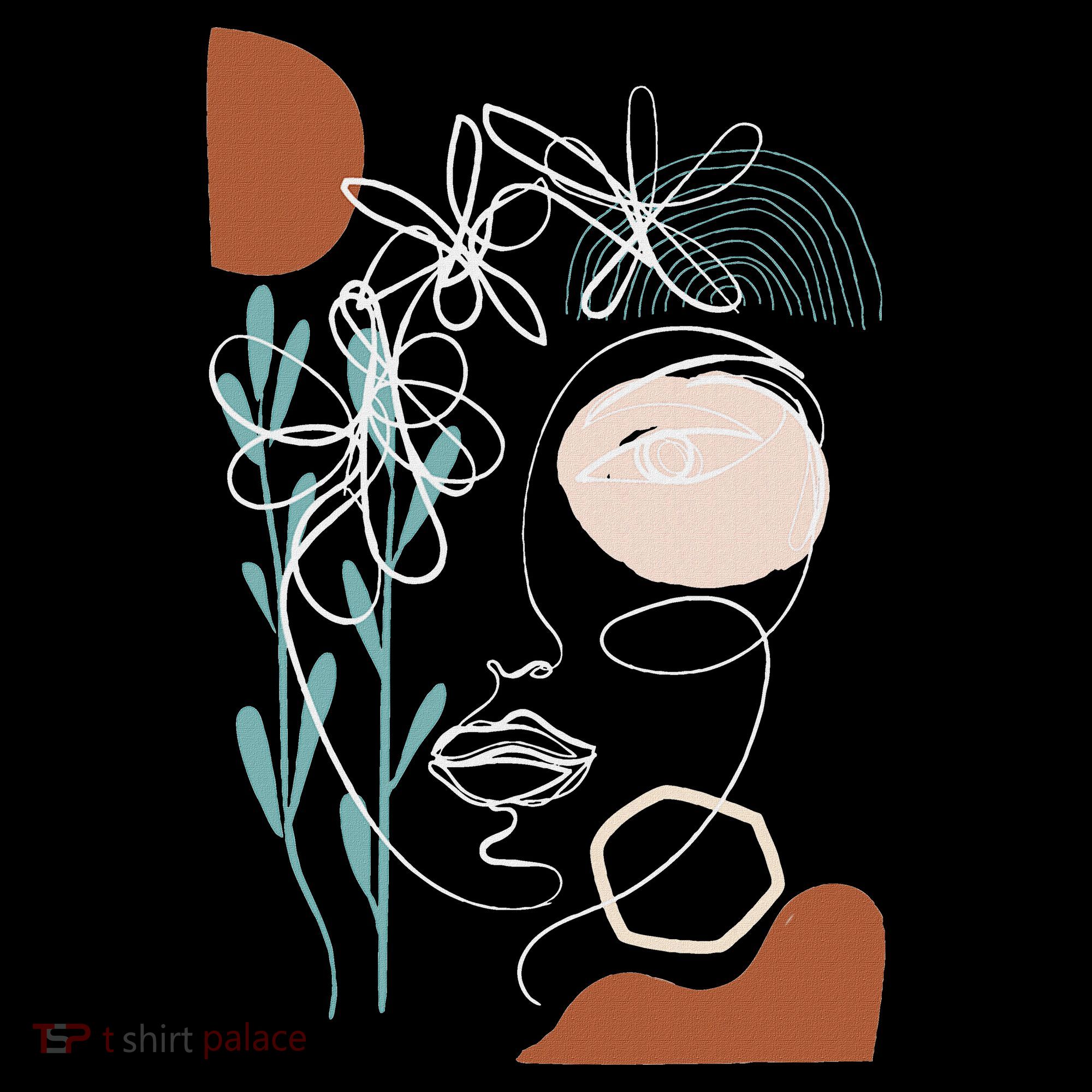 Line Art Face Abstract Art One Line Minimal Mousepad