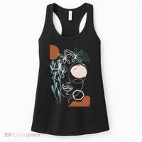 Line Art Face Abstract Art One Line Minimal Women's Tank Top thumb 0