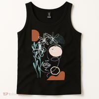 Line Art Face Abstract Art One Line Minimal Tank Top thumb 2
