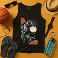 Line Art Face Abstract Art One Line Minimal Tank Top thumb 4
