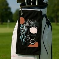 Line Art Face Abstract Art One Line Minimal Golf Towel thumb 2