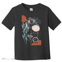 Line Art Face Abstract Art One Line Minimal Toddler T-Shirt thumb 0