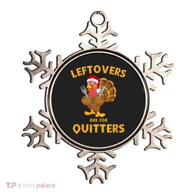 Leftovers Are For Quitters Funny Thanksgiving Turkey Dinner Ornament