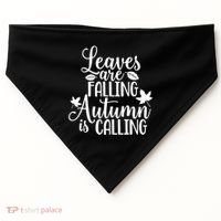Leaves Are Falling Autumn Is Calling USA-Made Doggie Bandana thumb 0