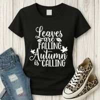 Leaves Are Falling Autumn Is Calling Women's T-Shirt thumb 3