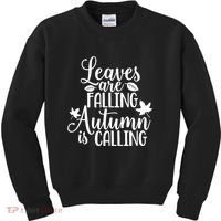 Leaves Are Falling Autumn Is Calling Kids Sweatshirt thumb 0