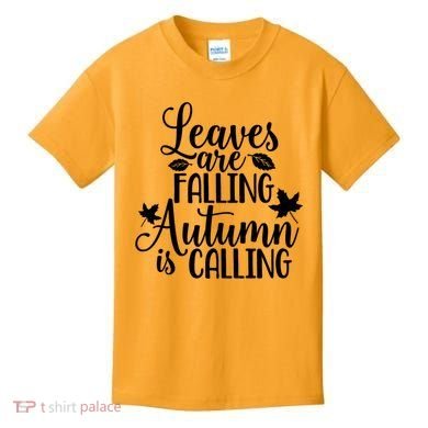 Leaves Are Falling Autumn Is Calling Kids T-Shirt
