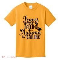 Leaves Are Falling Autumn Is Calling Kids T-Shirt thumb 0