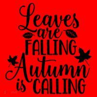Leaves Are Falling Autumn Is Calling Santa Hat thumb 1