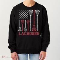 Lacrosse American Flag Lax Women Gifts Women's Sweatshirt thumb 0
