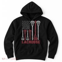 Lacrosse American Flag Lax Women Gifts Hoodie thumb 0