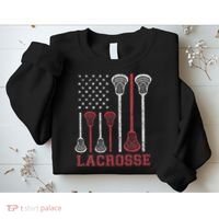 Lacrosse American Flag Lax Women Gifts Sweatshirt thumb 2