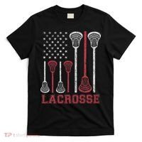 Lacrosse American Flag Lax Women Gifts T-Shirt thumb 0