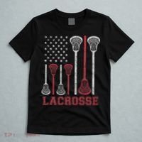 Lacrosse American Flag Lax Women Gifts T-Shirt thumb 5