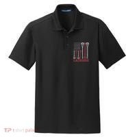 Lacrosse American Flag Lax Women Gifts Dry Zone Grid Polo thumb 0