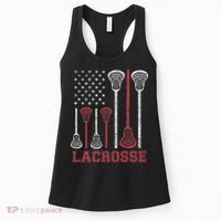 Lacrosse American Flag Lax Women Gifts Women's Tank Top thumb 0