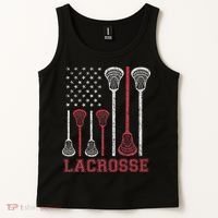 Lacrosse American Flag Lax Women Gifts Tank Top thumb 2
