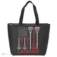 Lacrosse American Flag Lax Women Gifts Tote Bag thumb 0