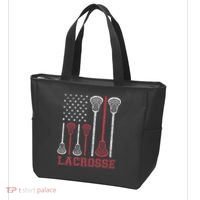 Lacrosse American Flag Lax Women Gifts Tote Bag thumb 3
