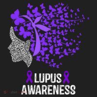 Lupus Awareness Funny Gift Lupus Purple Butterflies Gift Women's Sweatshirt thumb 2