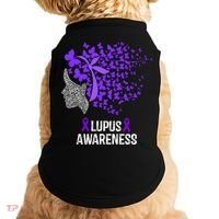 Lupus Awareness Funny Gift Lupus Purple Butterflies Gift Doggie Tank thumb 0