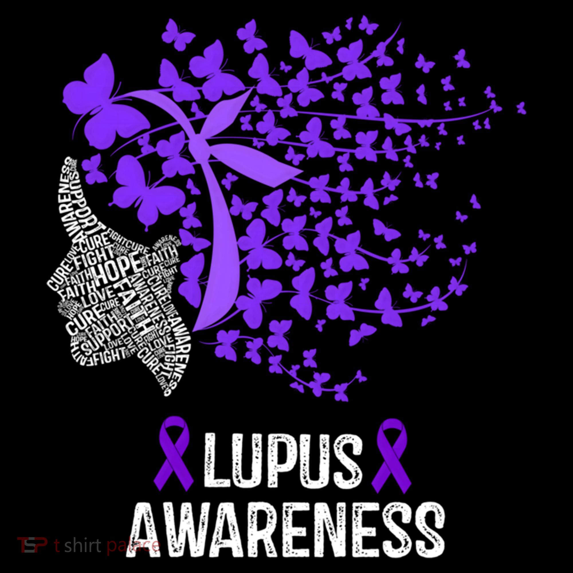 Lupus Awareness Funny Gift Lupus Purple Butterflies Gift Coffee Mug