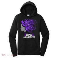 Lupus Awareness Funny Gift Lupus Purple Butterflies Gift Women's Hoodie thumb 0