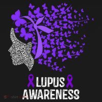 Lupus Awareness Funny Gift Lupus Purple Butterflies Gift Women's Hoodie thumb 2