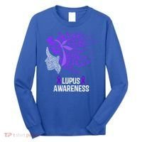 Lupus Awareness Funny Gift Lupus Purple Butterflies Gift Long Sleeve Shirt thumb 0