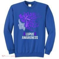 Lupus Awareness Funny Gift Lupus Purple Butterflies Gift Sweatshirt thumb 0