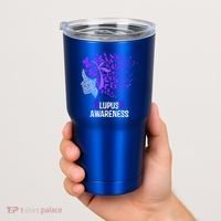 Lupus Awareness Funny Gift Lupus Purple Butterflies Gift Tumbler thumb 2