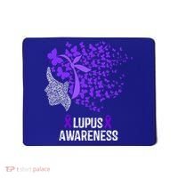 Lupus Awareness Funny Gift Lupus Purple Butterflies Gift Mousepad thumb 0