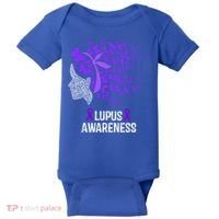 Lupus Awareness Funny Gift Lupus Purple Butterflies Gift Baby Bodysuit thumb 0