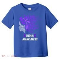 Lupus Awareness Funny Gift Lupus Purple Butterflies Gift Toddler T-Shirt thumb 0