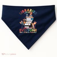 Libraries Are For Everyone Were All One The Same Page USA-Made Doggie Bandana thumb 0