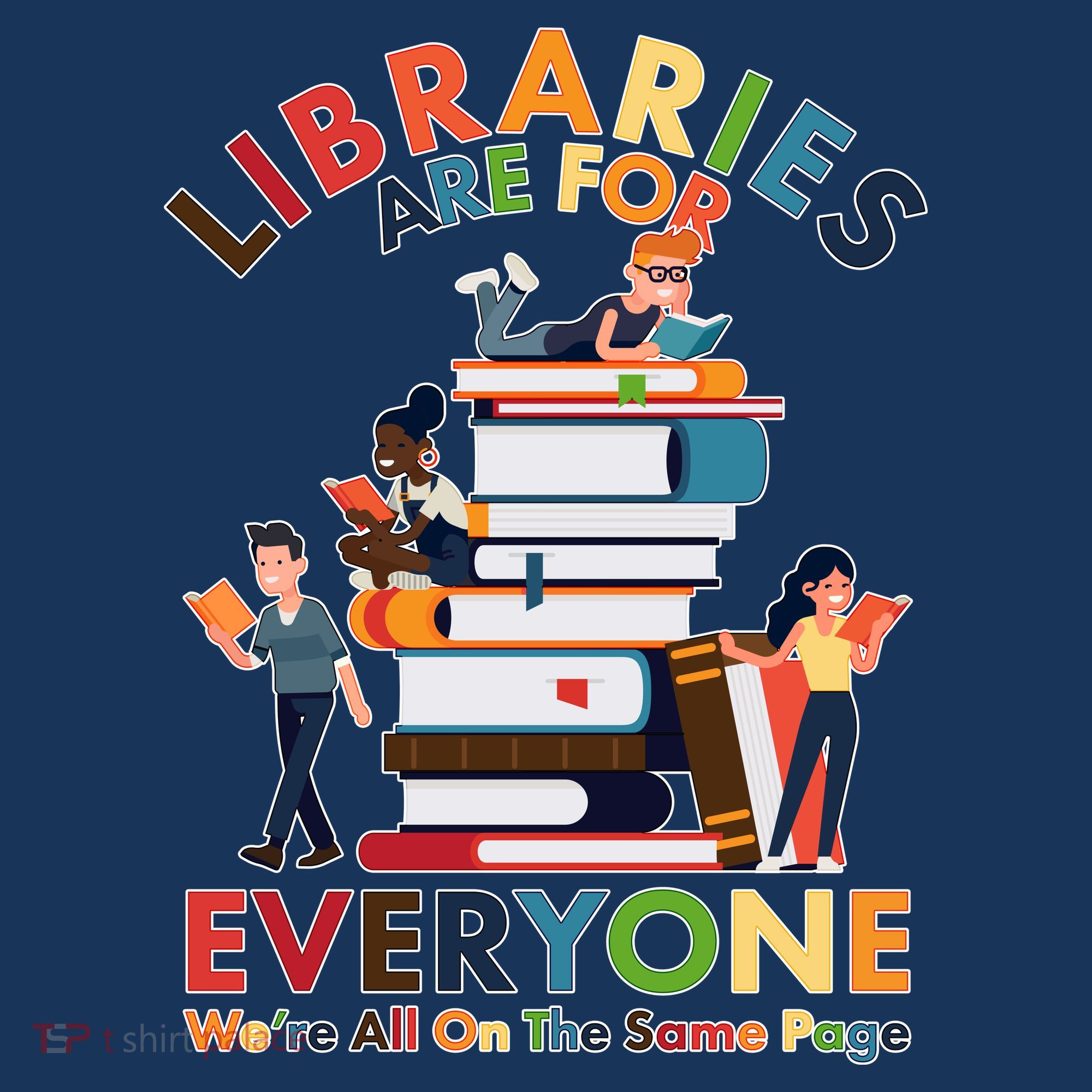 Libraries Are For Everyone Were All One The Same Page Mousepad