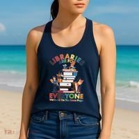 Libraries Are For Everyone Were All One The Same Page Women's Tank Top thumb 2