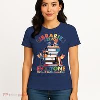 Libraries Are For Everyone Were All One The Same Page Women's T-Shirt thumb 4