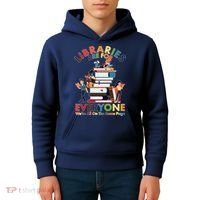 Libraries Are For Everyone Were All One The Same Page Kids Hoodie thumb 4