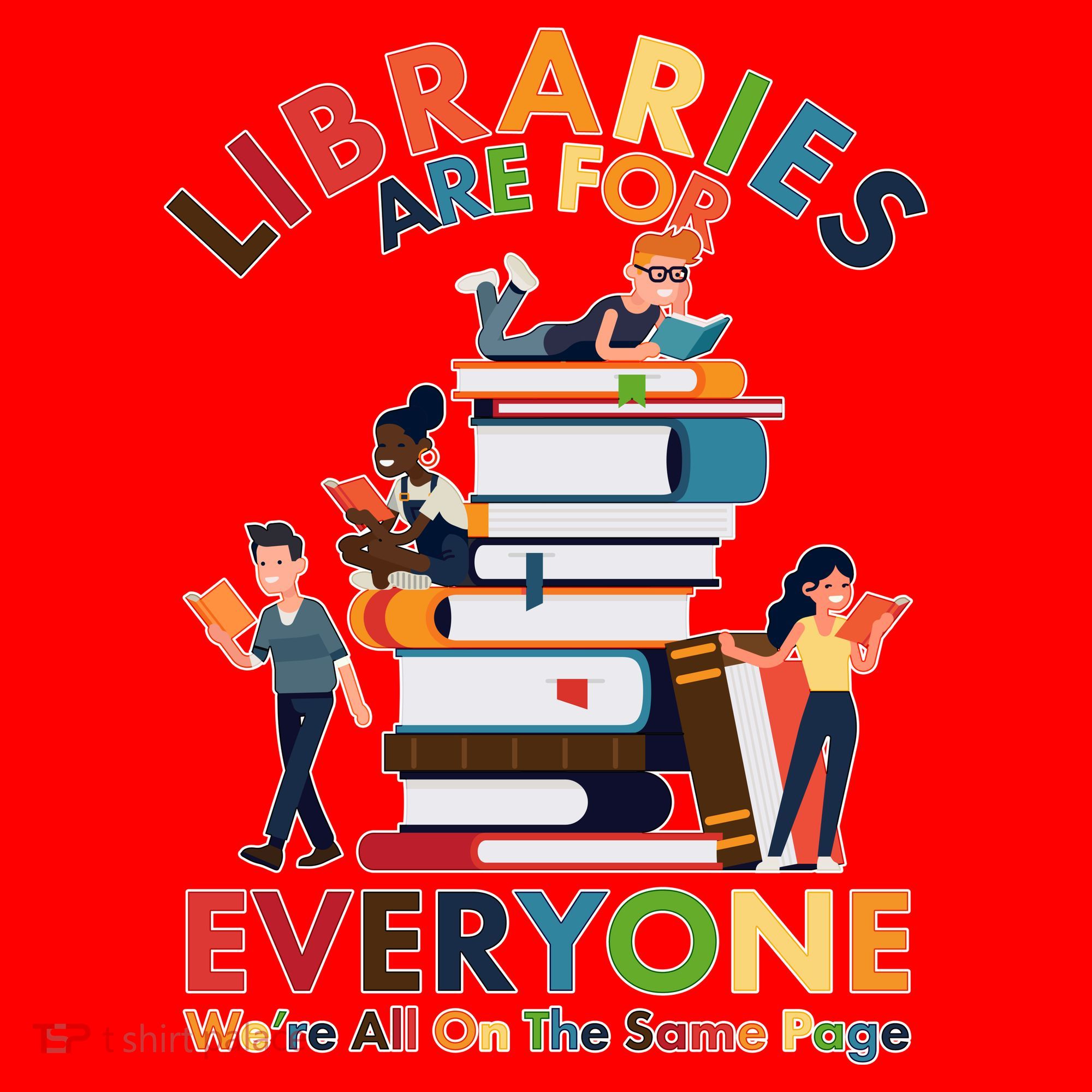 Libraries Are For Everyone Were All One The Same Page Santa Hat