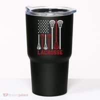 Lacrosse American Flag LAX Lacrosse Apparel Lacrosse Player Tumbler thumb 0