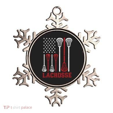 Lacrosse American Flag LAX Lacrosse Apparel Lacrosse Player Ornament