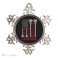 Lacrosse American Flag LAX Lacrosse Apparel Lacrosse Player Ornament thumb 0