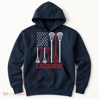 Lacrosse American Flag LAX Lacrosse Apparel Lacrosse Player Hoodie thumb 0