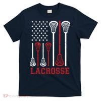 Lacrosse American Flag LAX Lacrosse Apparel Lacrosse Player T-Shirt thumb 0