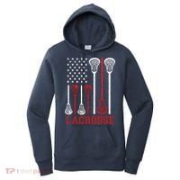 Lacrosse American Flag LAX Lacrosse Apparel Lacrosse Player Women's Hoodie thumb 0